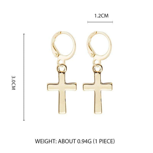 Cross Dangle Earrings
