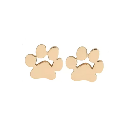 GoldenPaw Paw Print Stud Earrings for Pet Lovers