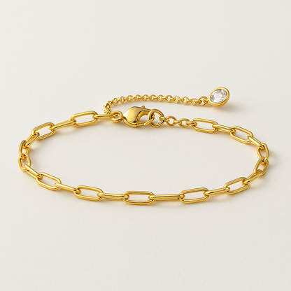 Elegant Paperclip Link Bracelet