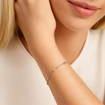 Cosmic Halo Bezel Classic Cubic Zirconia Bracelet