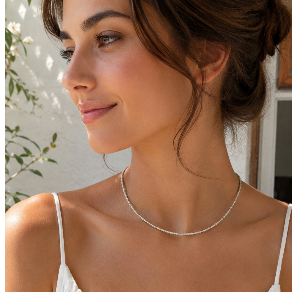 Sea Mist Beaded Necklace