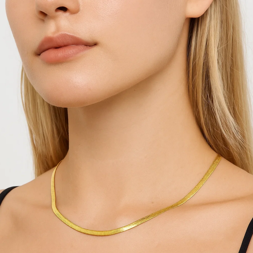 The Eliana Gold Snake Chain Necklace