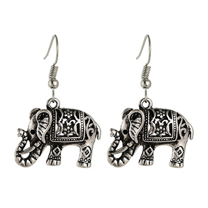 Wisdom Wears Elephant Vintage Boho Earrings