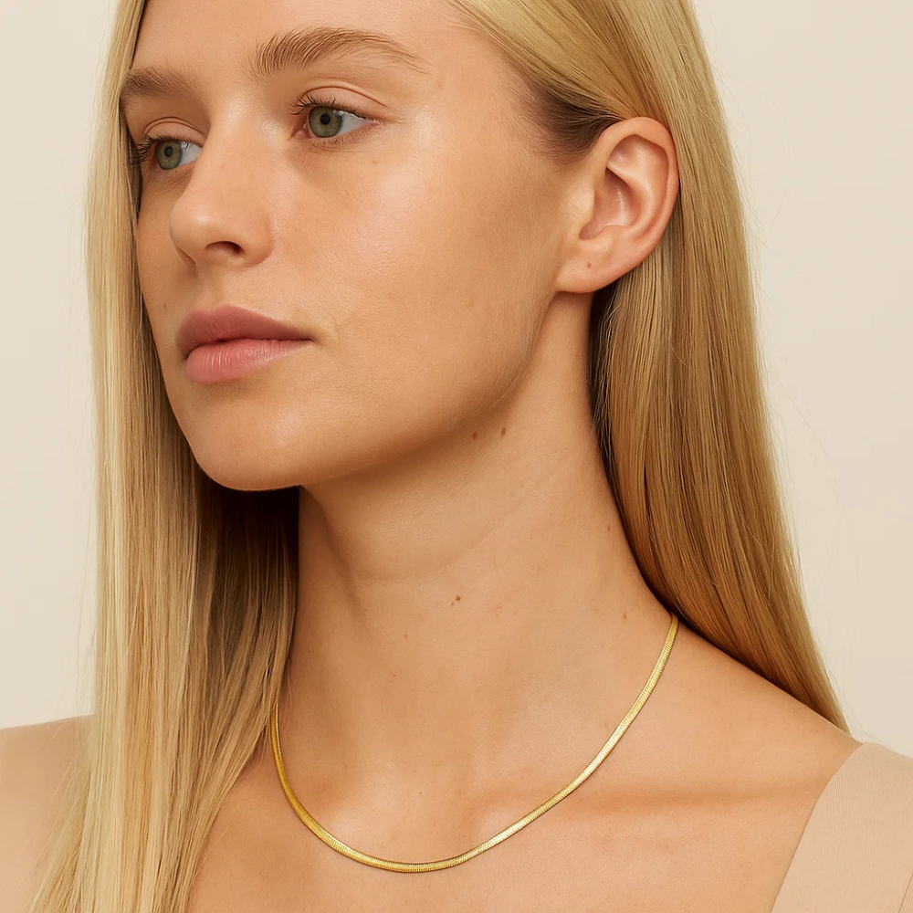 The Eliana Gold Snake Chain Necklace