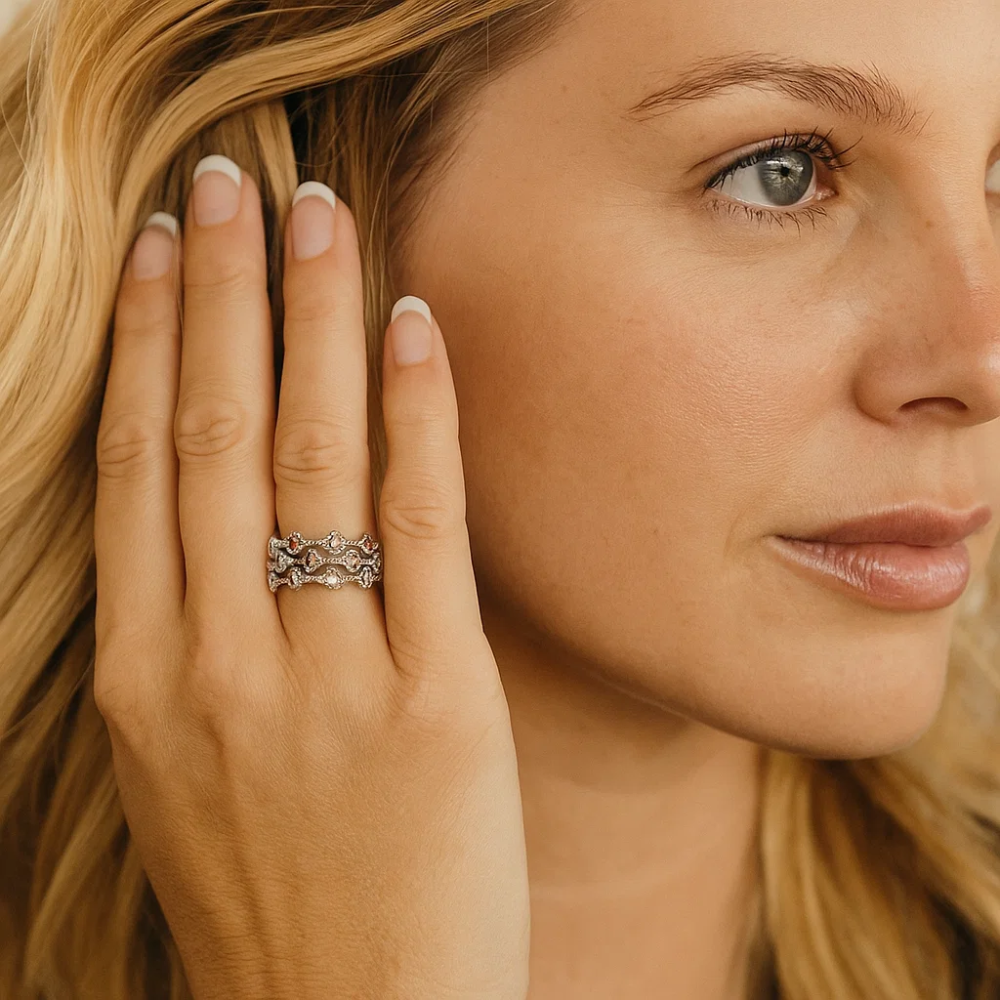 Cubic Zirconia Multicolor Ring