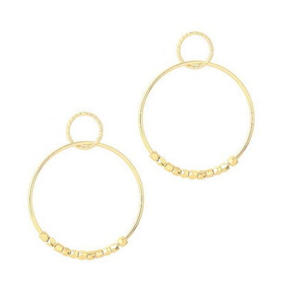 Hoop Dangle Earrings Gold