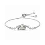 Silver adjustable pavé graduation cap bracelet