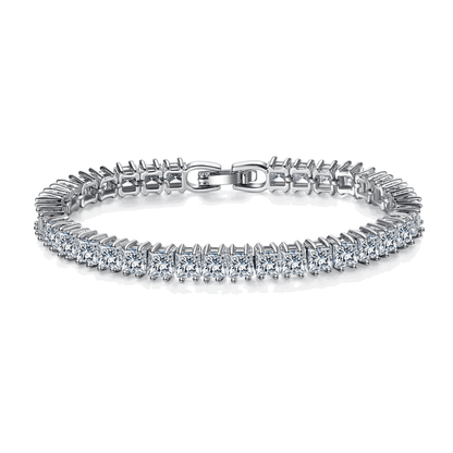 Princess Cut Cubic Zirconia Tennis Bracelet Default Title