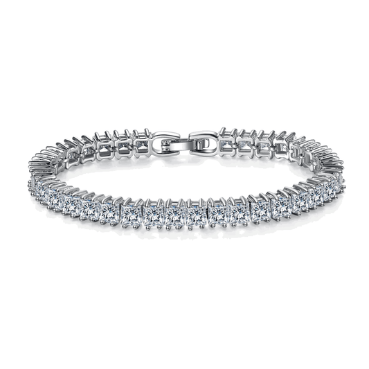Princess Cut Cubic Zirconia Tennis Bracelet Default Title