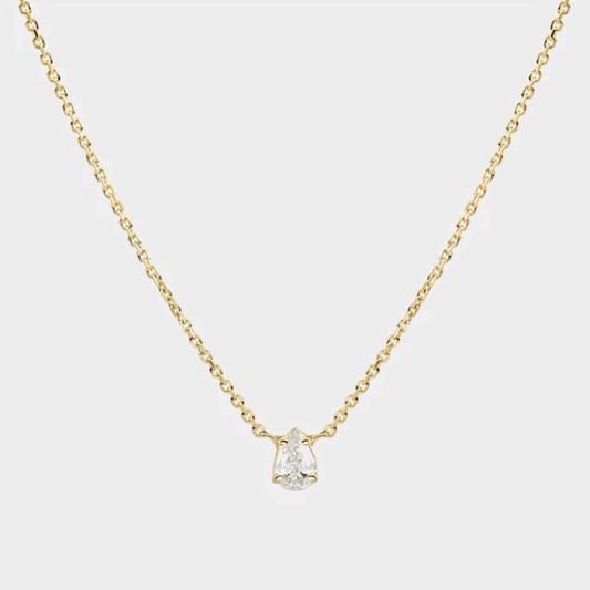 Gold-tone cable chain necklace with small round cubic zirconia star pendant