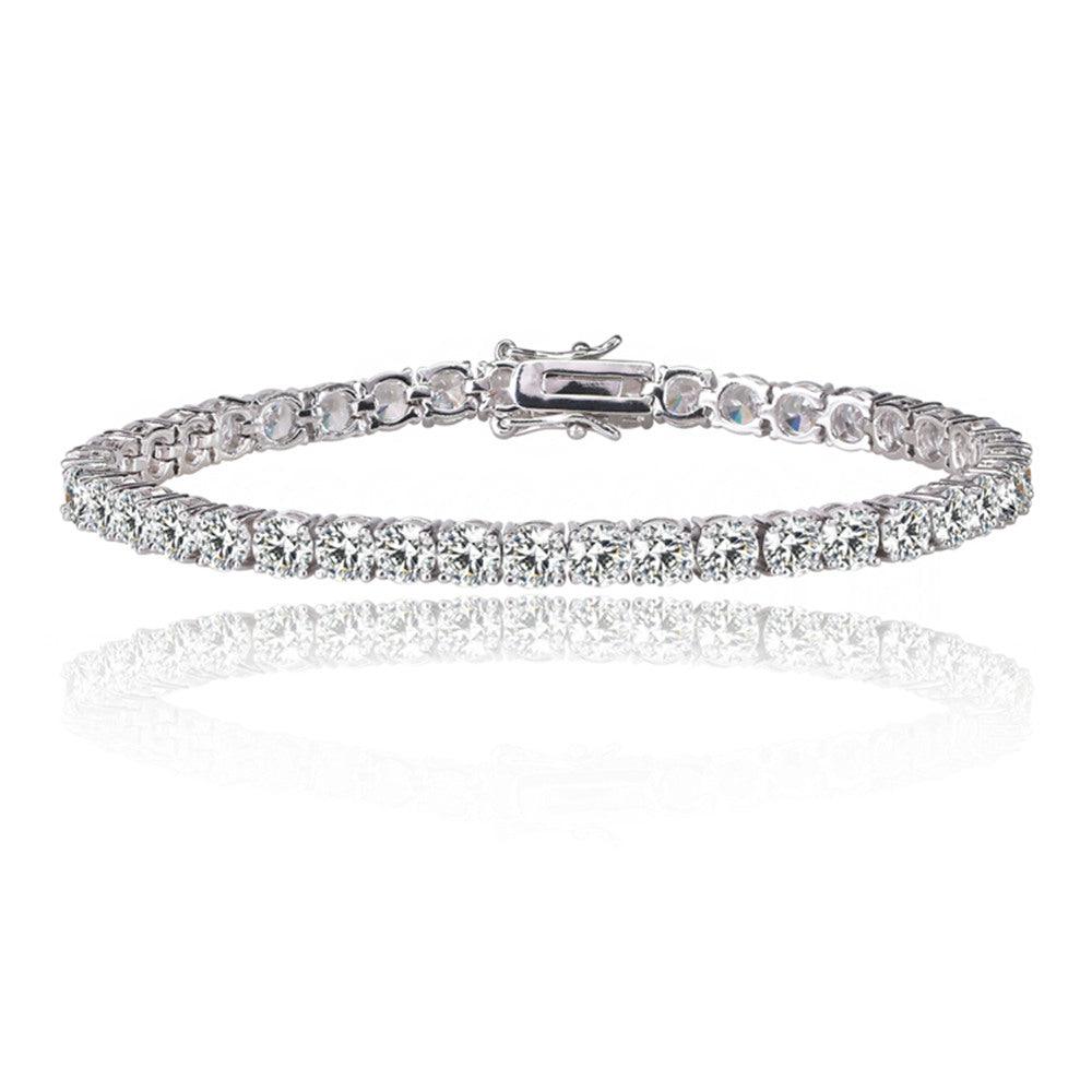 Tennis Bracelet with 1/8 CT Cubic Zirconia Silver