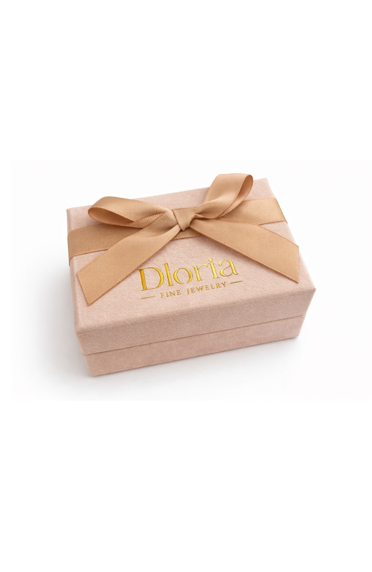 Dioria Fine Jewelry gift box with bow, for moissanite stud earrings