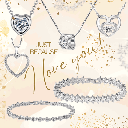 XO Tennis Bracelet with Round Cut White Diamond Cubic Zirconia Stones